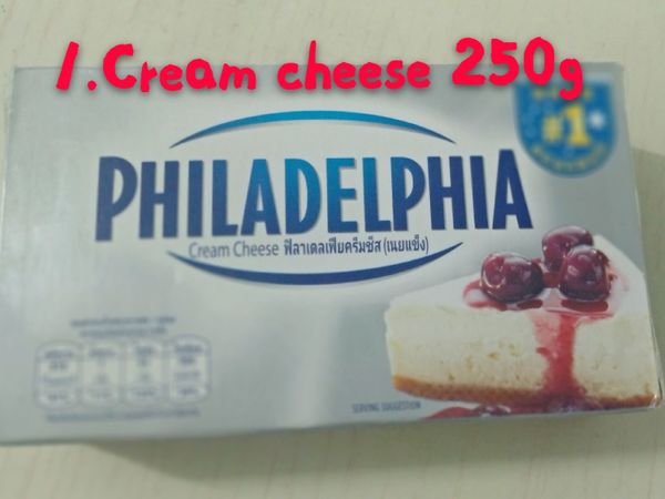 乳酪起司放室溫，等待軟化後，均勻攪拌