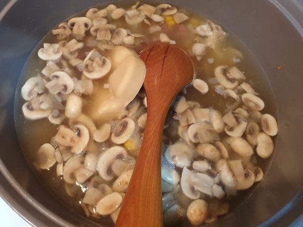 微滾後加入奶油塊