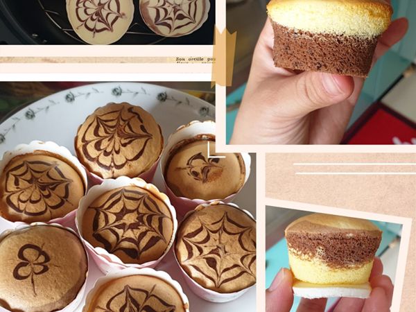 上下圖分別不同順序加入麵糊喔！