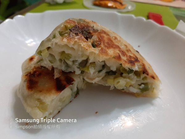 剖面照，蔥花很多