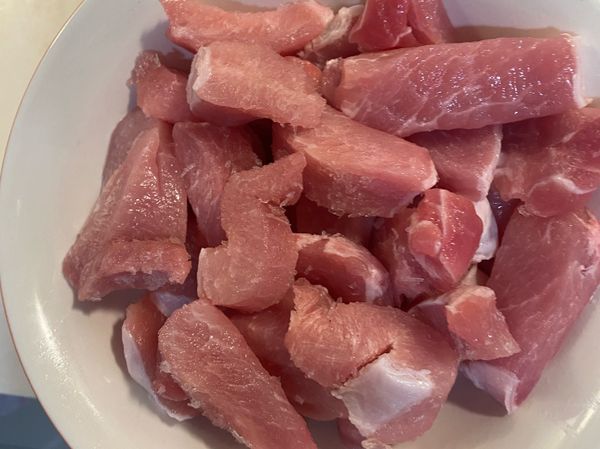 里肌肉切長條狀