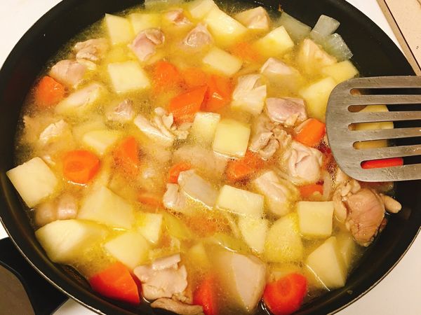 加入約兩米杯的水。