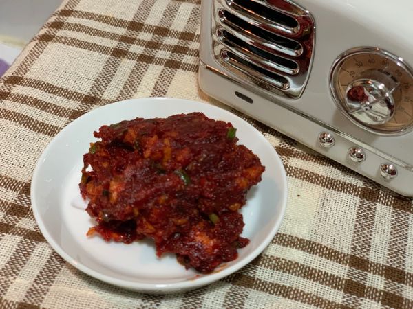 起鍋前下香油，攪拌均勻即可。