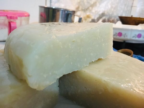 鍋子蒸的，放涼一晚的成品。