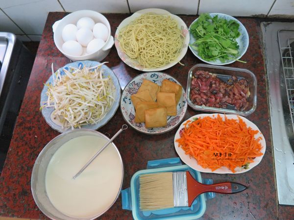 準備包潤餅的料