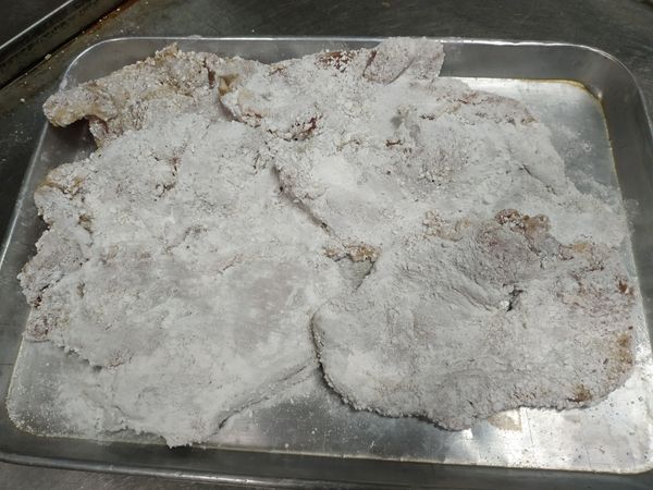 雞排沾地瓜粉後靜置一分鐘反潮