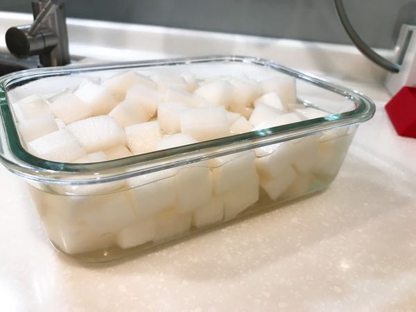 浸泡到九分滿即可。