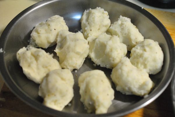 將馬鈴薯分成十份.