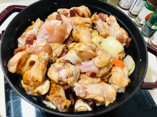 加入步驟4的雞肉