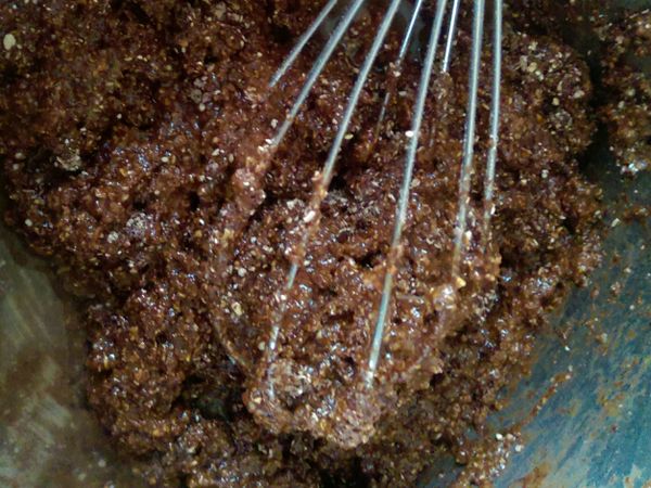 ➕水（需分次，燕麥片吸水量不一樣，食譜寫120ml）