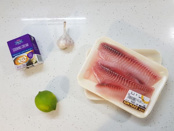 主要食材：

鯛魚排、檸檬、鮮奶油、大蒜。