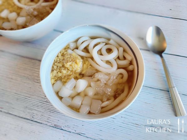做成甜品綠豆蒜米苔目，超級消暑!