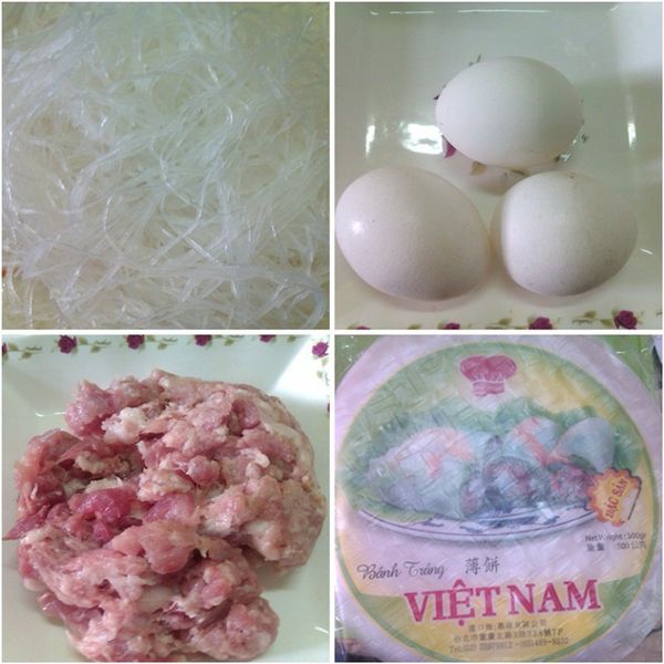 冬粉要先泡水，然後再剪成一段一段。