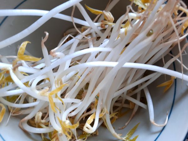 豆芽菜清洗乾淨，備用。