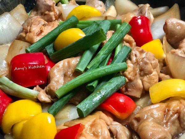 ✅加進（紅、黃椒、蔥綠）