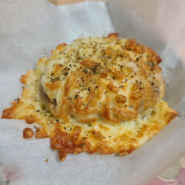 同場加映，利用剩下的肉餡烤的焗烤漢堡排