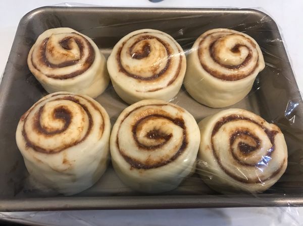 半小時後麵糰長大了