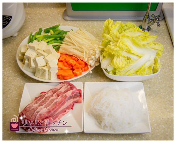 食材洗好切喜歡型狀瀝乾備用