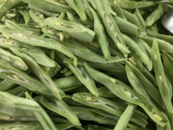 四季豆切斜片