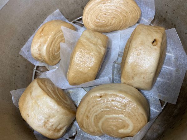 蒸好的饅頭很美很好吃❤️