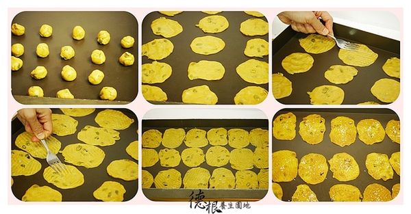 將成形好的餅片，放入已預熱上、下火180℃的烤箱，烤約15分鐘。