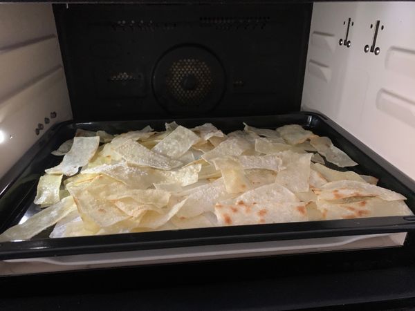 稍微烘烤一下去油