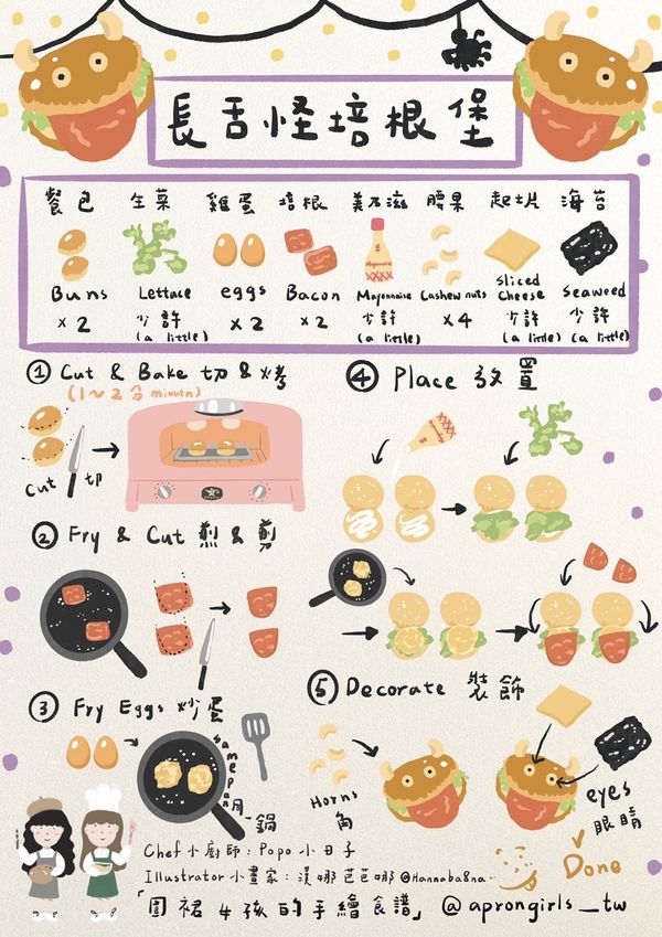 附上萬聖節特別限定手繪食譜～
請追蹤「圍裙女孩的手繪食譜」IG: aprongirls_tw

https://www.instagram.com/aprongirls_tw/
