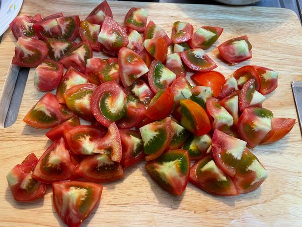 番茄切塊