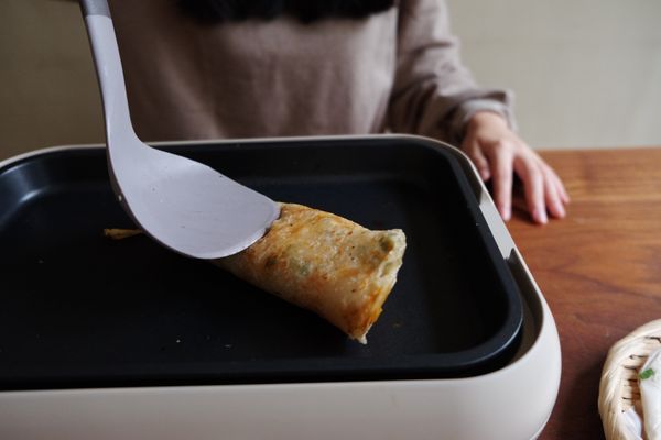 稍微壓一下定型