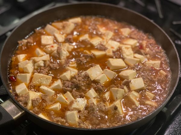 加入勾芡 開大火 讓水收乾