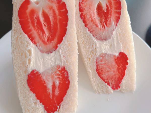 完成～對角切的三明治