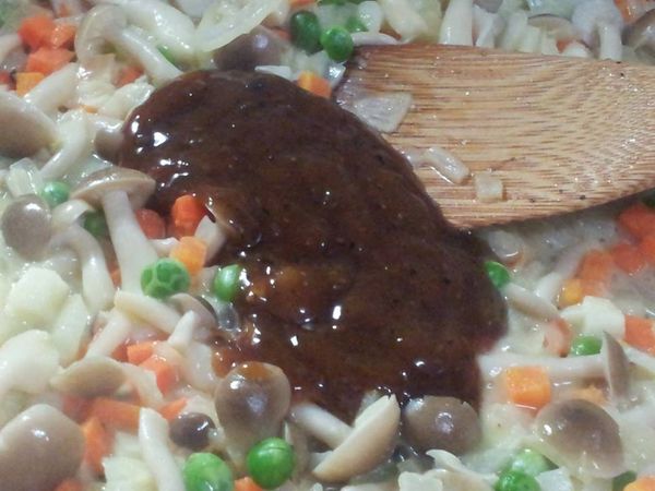 加一點水 再加2大匙牛排醬