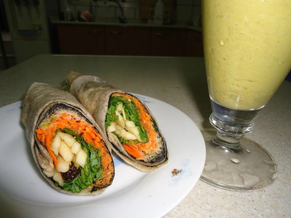 加上一杯精力湯，就是一道營養又好吃的早餐了！