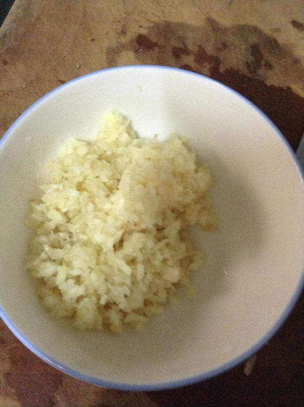 薑切末~用少量示範