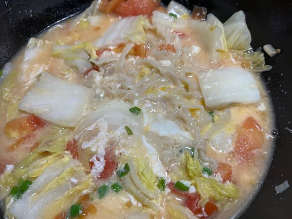 我喜歡散散的半熟蛋花