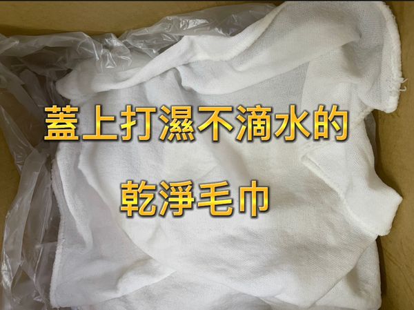 蓋上打濕不滴水的乾淨毛巾