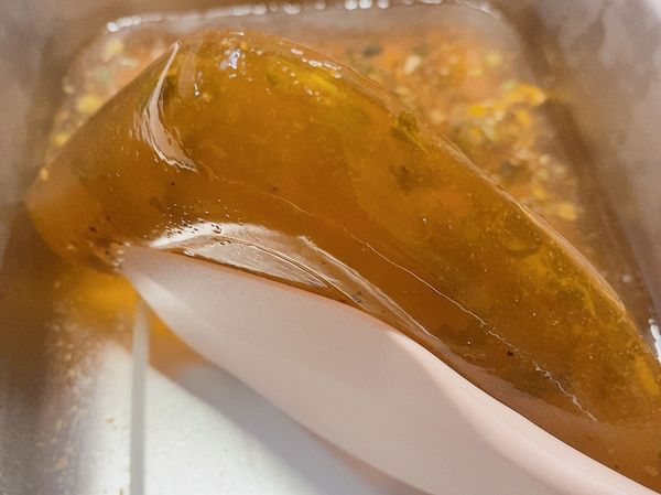 約50分鐘左右，皮凍完成