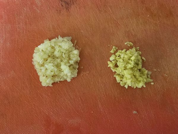 薑&amp;蒜切末。