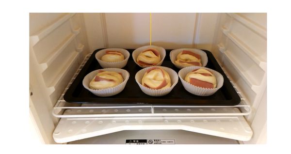 放入日本KNEADER摺疊式發酵箱PF102T, 設定温度35度, 時間40分鐘.