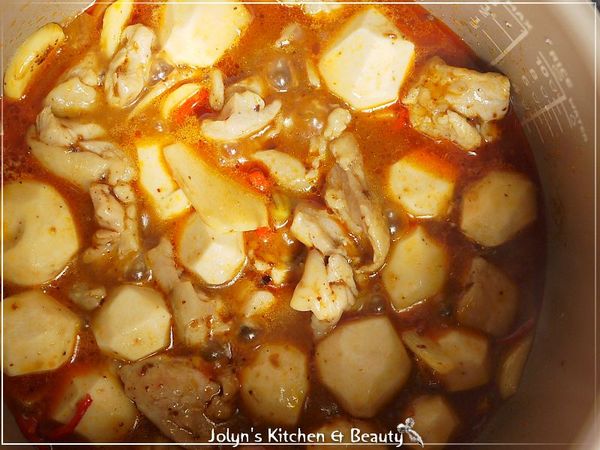 加入[調味]清酒、水拌勻