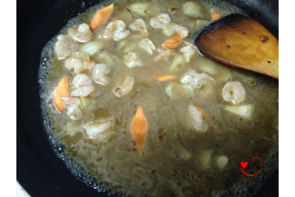 加入水與[調味]