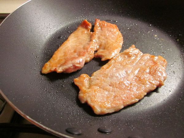 平底鍋煎香豬里肌