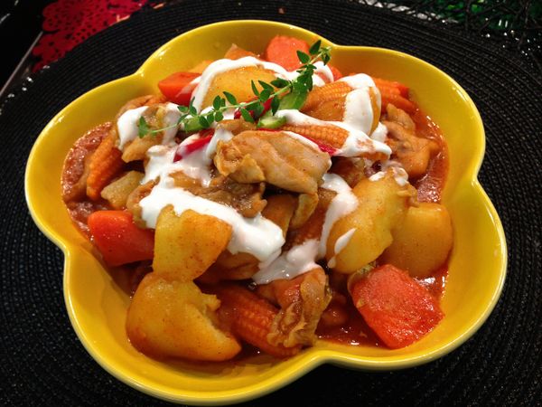 起鍋，然後淋上椰漿即可。