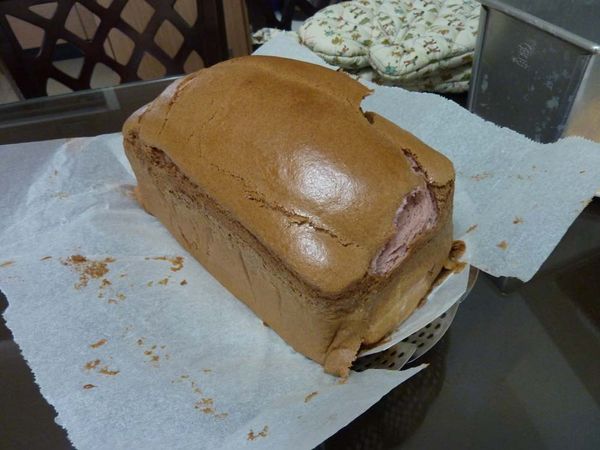 200度烤60分鐘,烤後要出爐散熱