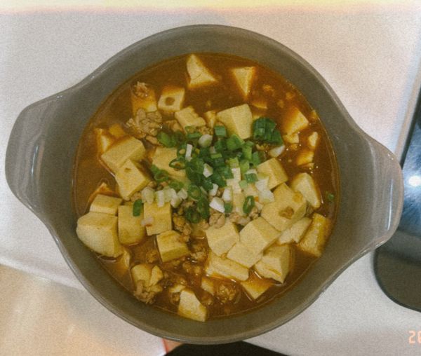 影片在文章上方 
影片內容有文字輔助更清楚
-
這道菜的備料比較少
這邊統整…
豆腐、豬絞肉、蔥、蒜
調味料…
豆瓣醬、醬油、水
（可以加點米酒去腥豬肉，在炒豬肉時候加入）