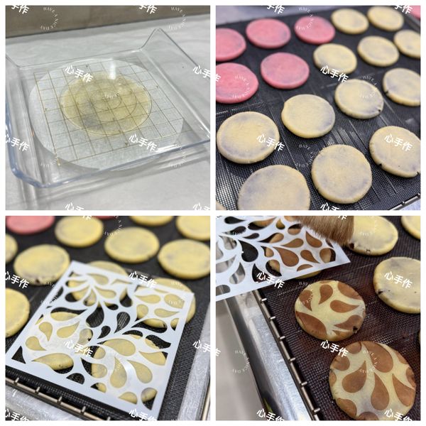 其他的壓扁後，我使用印花模片刷上可可粉，這樣也滿漂亮的
我是這樣刷粉的：
https://youtube.com/shorts/d83ksEYrvhE?si=vLpfsR2VGQVG59hn