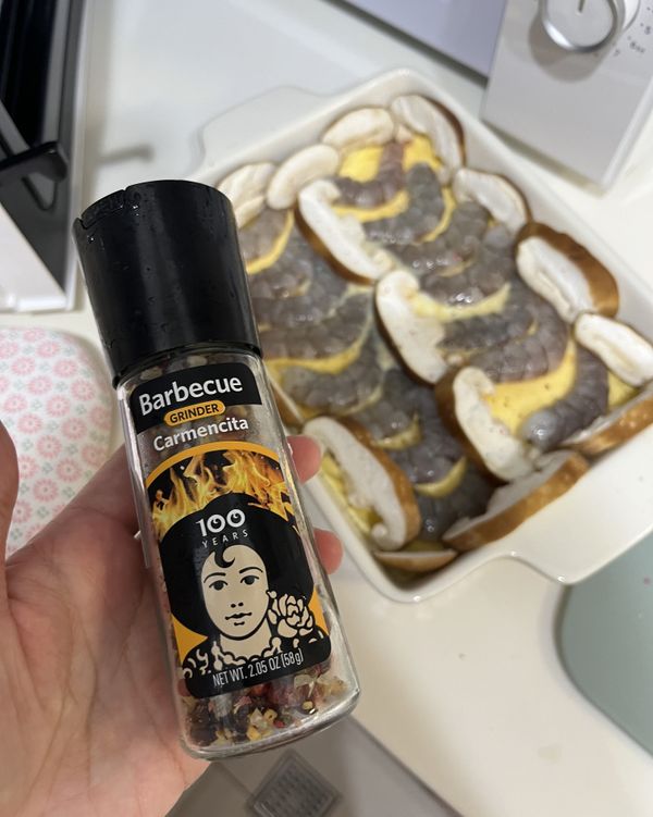 上面灑些香料鹽，再微波3-5分鐘