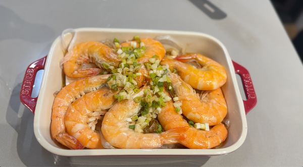 鮮蝦粉絲煲也完成了