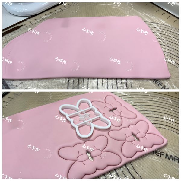 💡麵糰打完後一定要經過排氣的步驟，使用壓麵機排氣是最省力省時的方法之一，使用萬能的雙手或是桿麵棍來排氣也可以，比較適合少量製作，最後的結果就是麵糰一定要光滑平整無氣泡。
厚度約0.4cm，用壓模壓出刈包