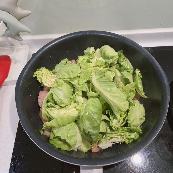 加入高麗菜心